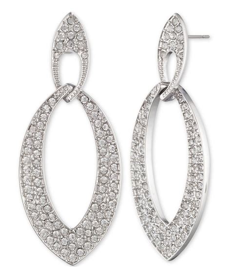 givenchy pave hoop earrings|givenchy crystal drop earrings.